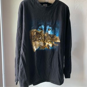 Vintage 90s Wolf Long Sleeve Shirt